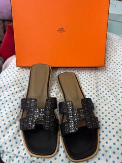 authentic HERMES ORAN black mule