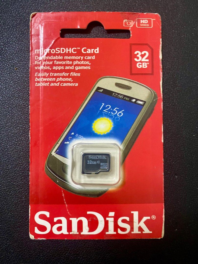 Authentic SanDisk SD Card 32G (Category: Memory & SD Cards) located in Quezon City. Submitted by prelauved_91 (Listing ID 1370732574, Image 1). Description: RFS: Extra.