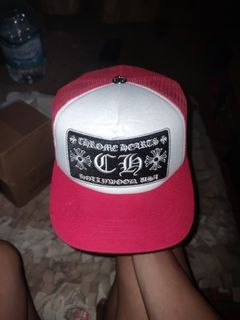 Chrome Hearts CH Hollywood Trucker Hat
Red/White