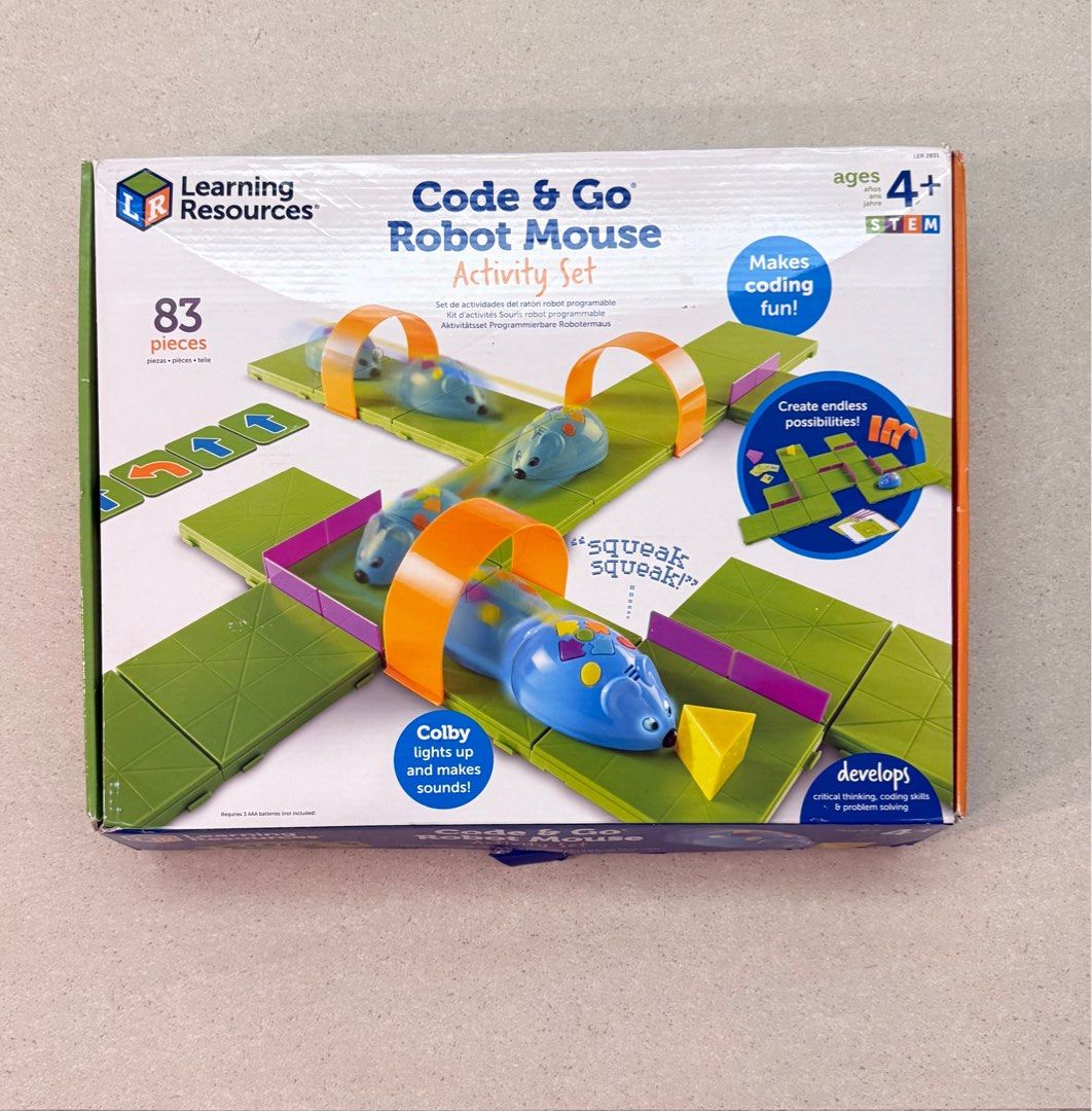 Code & go Robot Mouse Activity Set Learning Resources (Category: Educational & Learning Toys) located in Singapore. Submitted by midoki (Listing ID 1370744235, Image 3). Description: Learning resources code & go robot mouse activity set RRP: $105 DEVELOPS Critical Thinking, Coding Skills and Problem Solving As kids learn to program they build key skills that include critical thinking, problem solving, sequencing, and programming fundamentals Colb