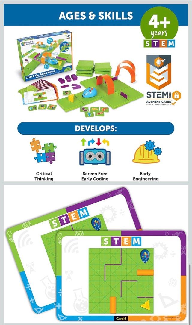 Code & go Robot Mouse Activity Set Learning Resources (Category: Educational & Learning Toys) located in Singapore. Submitted by midoki (Listing ID 1370744235, Image 2). Description: Learning resources code & go robot mouse activity set RRP: $105 DEVELOPS Critical Thinking, Coding Skills and Problem Solving As kids learn to program they build key skills that include critical thinking, problem solving, sequencing, and programming fundamentals Colb