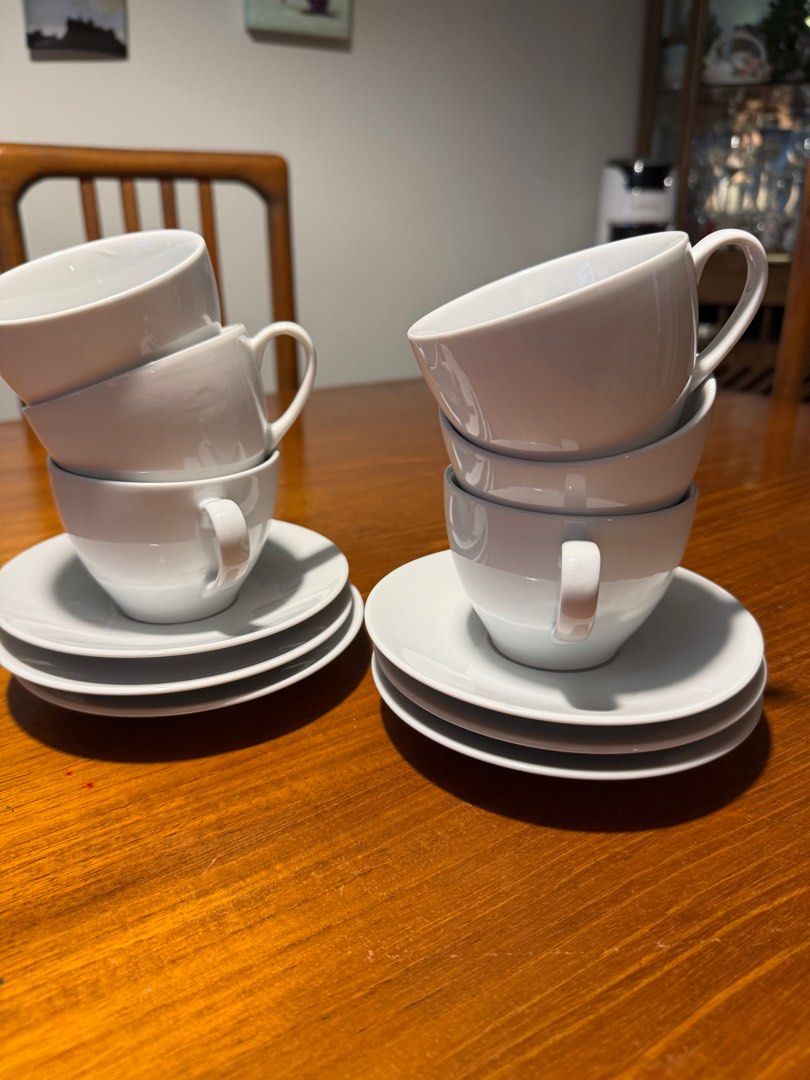 Coffee cup and saucer, white, 20 cl