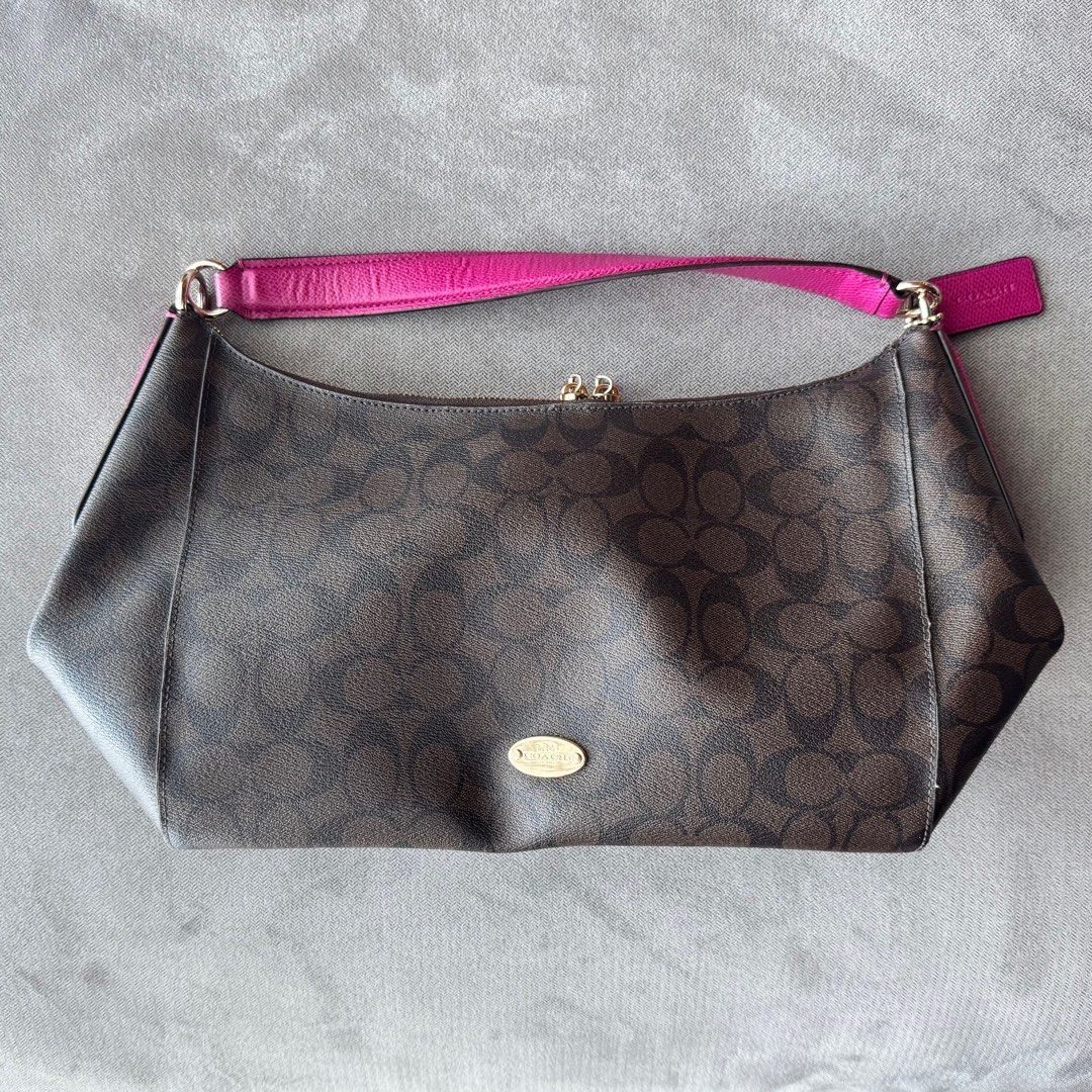 East/West Celeste Hobo 2-Way (Preloved) (Category: Luxury Bags & Wallets) located in Quezon City. Submitted by __J__ (Listing ID 1370660815, Image 1). Description: Preloved East/West Celeste Convertible HOBO Bag in great condition COACH STYLE # F34899 With inside zip, multifunction pockets Zip-top closure, fabric lining Handles with 8 1/2 drop Longer strap with 20 drop for shoulder or crossbody wear Estimate measurements: 14.25” (L) x 5” (H) x 5”