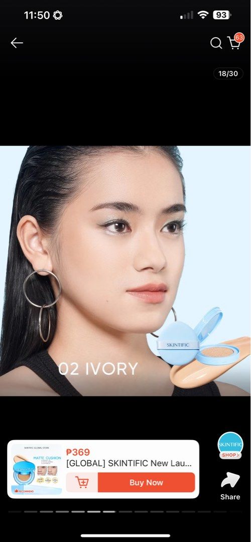 Enigma Foundation and Skintific Refill (Category: Makeup) located in Mandaluyong City. Submitted by authenteecity (Listing ID 1370769206, Image 3). Description: Enigma - Light Golden (pumped once to swatch) - 550 Skintific Refill - 02 Ivory (swatched; sponge used) - 250 Both for 700 RFS: not my shade.