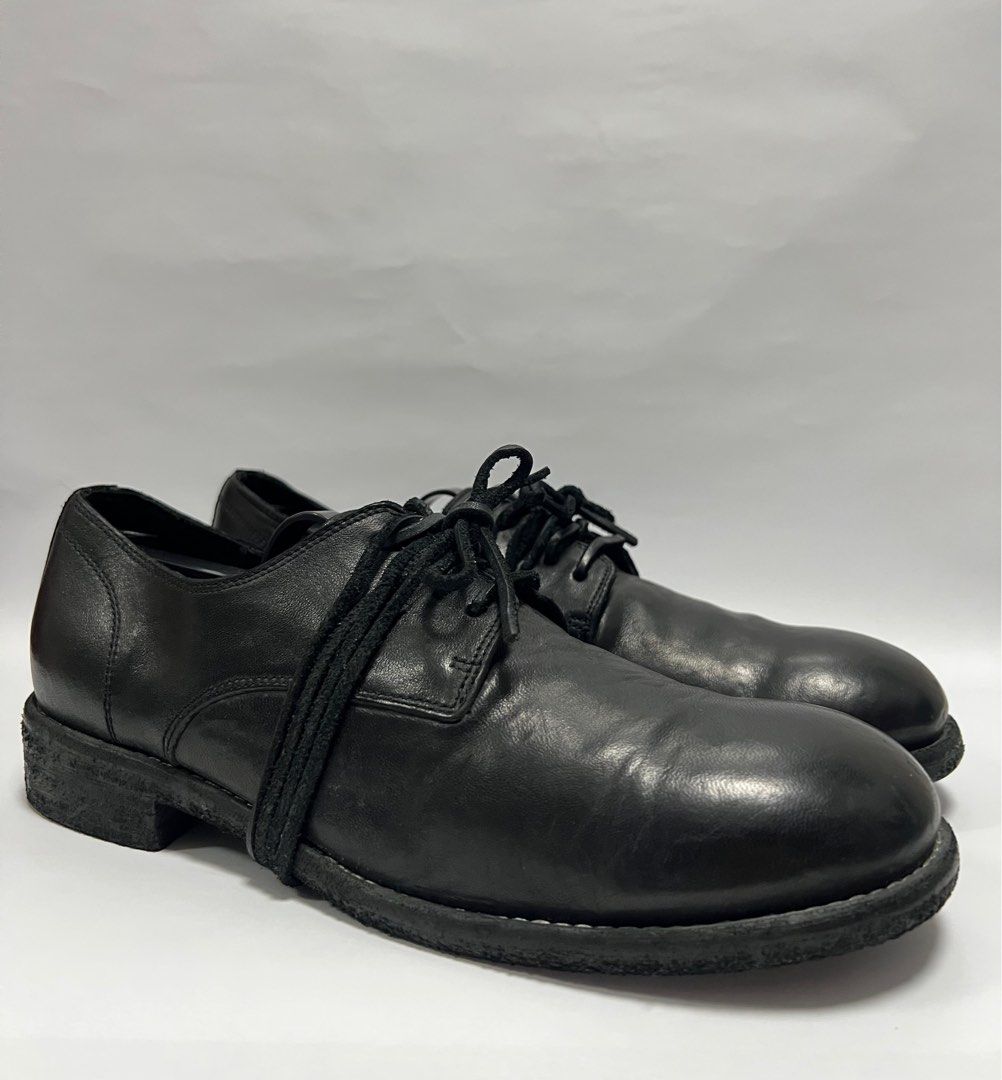 Guidi - 992 Donkey Full Grain Leather Classic Derby (Category: Sneakers & Footwear) located in Manila. Submitted by greatergoodph (Listing ID 1370762084, Image 1). Description: Guidi - 992 Donkey Full Grain Leather Classic Derby Size 39 Measurements: Insole: 24cm Outsole: 26cm Gently Used Good Condition Normal Sign of Use Uppers: Dirts. Creases. Scuffs. Scratches. Sole: Minor heel drag. Dirts. Scratches. No Inclusion.