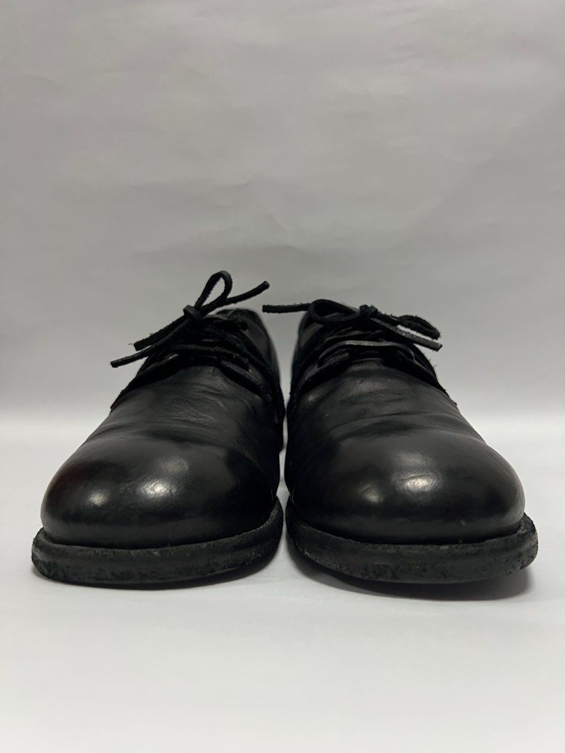 Guidi - 992 Donkey Full Grain Leather Classic Derby (Category: Sneakers & Footwear) located in Manila. Submitted by greatergoodph (Listing ID 1370762084, Image 3). Description: Guidi - 992 Donkey Full Grain Leather Classic Derby Size 39 Measurements: Insole: 24cm Outsole: 26cm Gently Used Good Condition Normal Sign of Use Uppers: Dirts. Creases. Scuffs. Scratches. Sole: Minor heel drag. Dirts. Scratches. No Inclusion.