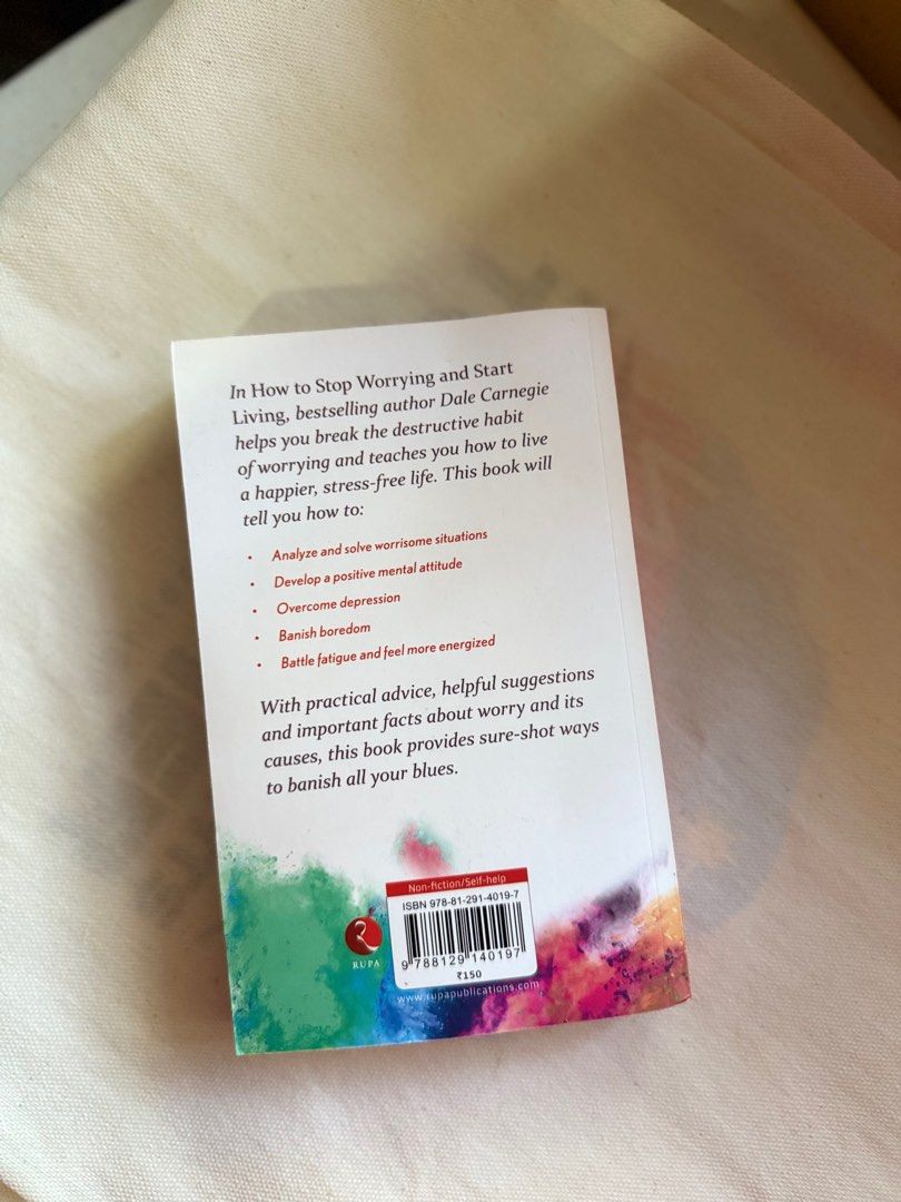 How To Stop Worrying and Start Living (Category: Storybooks) located in Paranaque City. Submitted by exosb (Listing ID 1370685659, Image 2). Description: How To Stop Worrying and Start Living By Dale Carnegie.