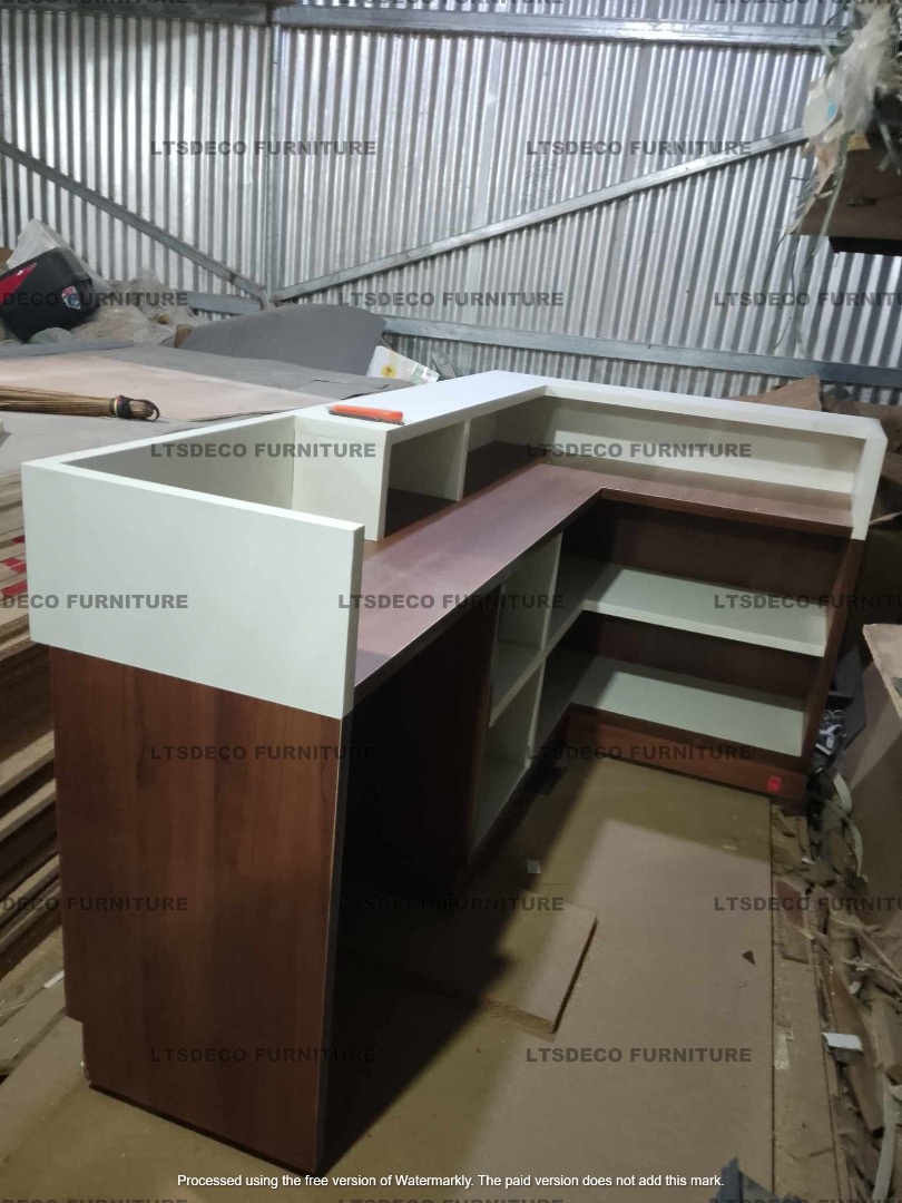 HPL LAMINATED COUNTER TABLE RECEPTION OFFICE PARTITION FURNITURES ...