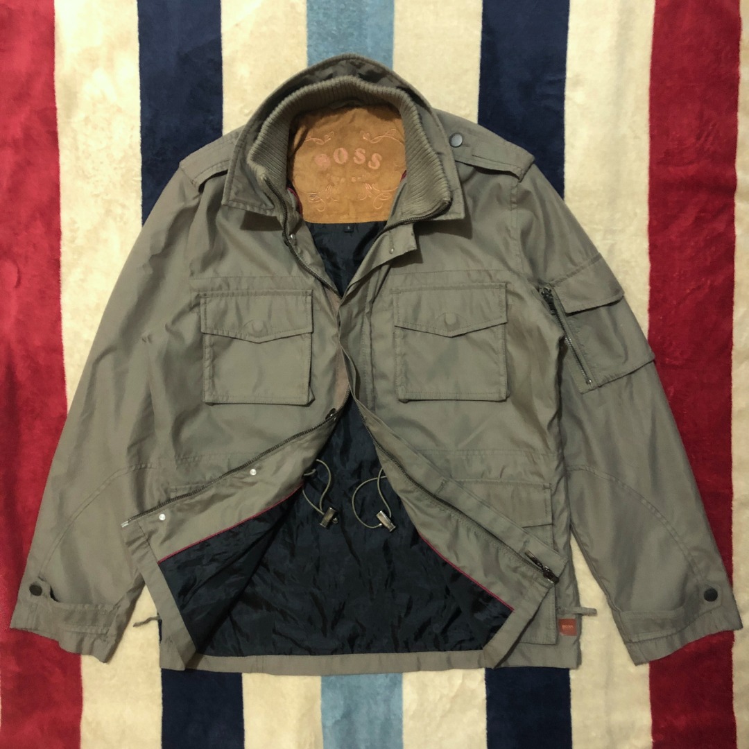 Hugo Boss Water-Repellent Field Jacket, Fesyen Pria, Pakaian , Baju ...