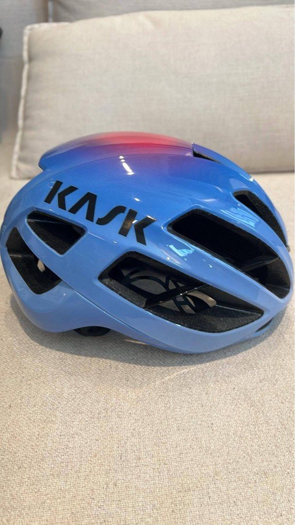 Kask x Paul Smith Protone Icon limited edition (Category: Bicycles) located in Makati City. Submitted by margarita.m (Listing ID 1370652080, Image 3). Description: Kask x Paul Smith Ombré Blue. Size small but fits medium. Complete with box. More photos available for serious buyers. I usually wear a Medium in all other brands and M/L for sweet protection. RFS - hardly used Big package discount given if you purchase my 2 Paul smith helmets. .