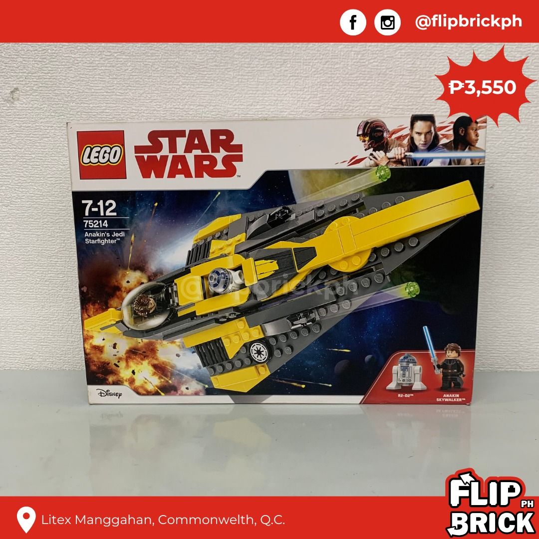 LEGO 75214 Star Wars The Clone Wars Anakin's Jedi Starfighter, Hobbies ...