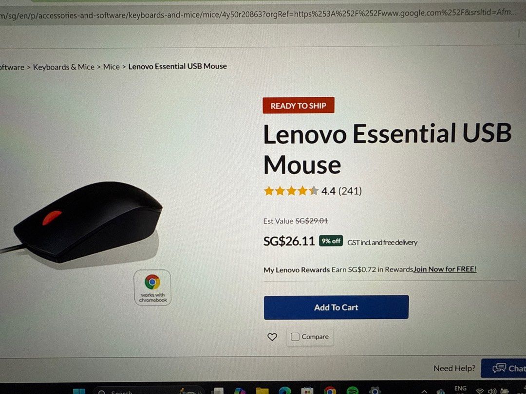 Lenovo Essential USB Mouse63205309561346112