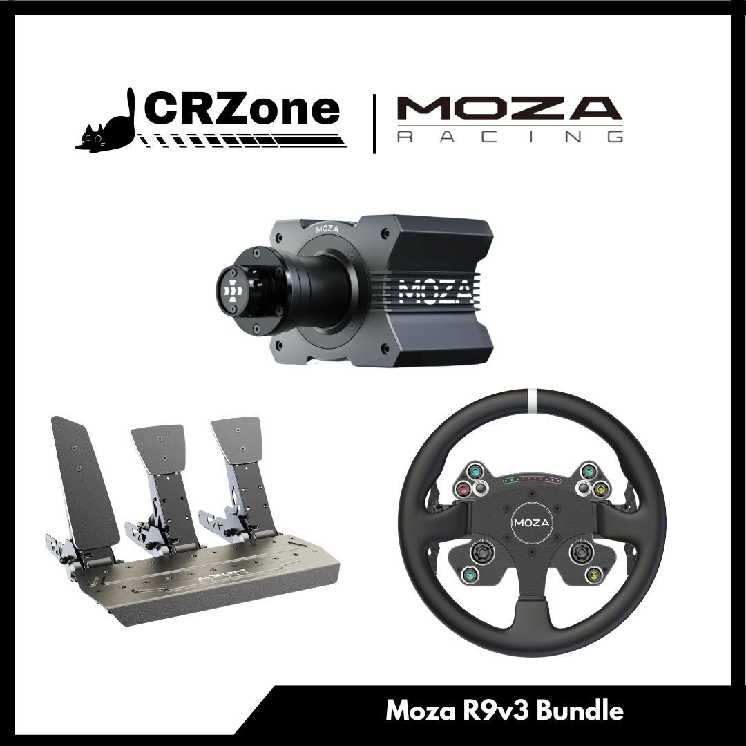 Moza R9v3 9NM Sim Racing Bundle with CS V2P Wheels & SRP Pedals ...