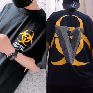 New🔮靚料純綿香港品牌V/industries 潮人閃石男裝黑色短袖衫men black tee t shirt💫生化危機64245835607811110