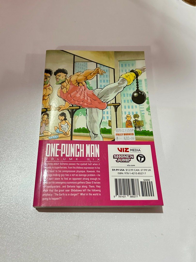 ONE PUNCH MAN Vol 6 MANGA (Category: Comics & Manga) located in Quezon City. Submitted by m.heart (Listing ID 1370745328, Image 2). Description: 📚 One Punch Man English Manga - Volume 6 (Viz Manga Official Publisher) 💸‼️SALE Price: ₱250 (NEGOTIABLE) 💸 OG price: ₱480 📌 Condition: like NEW, bought then kept on shelf, no visible damage. RFS: decluttering, need of funds MOP: GCASH payment only MOD: Grab / Lalamove 🛵 Shipping fee shouldered by th