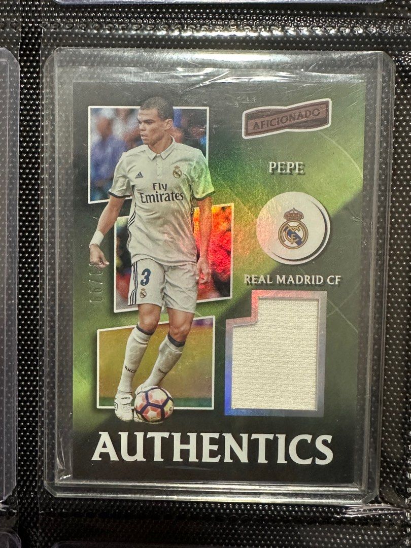 Panini Aficionado Pepe /99 Patch Relic Real Madrid Legend! (Category: Other Merchandise) located in Singapore. Submitted by yaoz.dashoppaholic (Listing ID 1370620842, Image 1). Description: Panini Aficionado Pepe Patch Relic from the Real Madrid Patch Relic - /99 One for the Legends and Galactico for collectors and get some RM legends. This is a player-worn patch, definitely something to look out for. From the popular panini and older aficionados