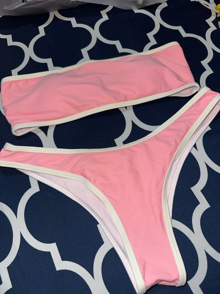 Shein Pink 2 Piece Bandeau Bikini Set (Category: Bikinis & Swimsuits) located in Manila. Submitted by sharmscarousel (Listing ID 1370626792, Image 2). Description: Brand new Shein bikini RFS: decluttering! Never used, doesn’t fit me Can be bundled with other bikinis posted in my listings.