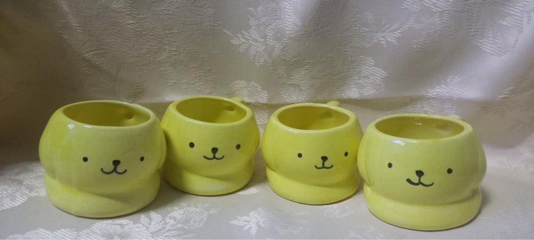 POMPOMPURIN Dessert Cup (Sanrio) 1996,2000 (Category: Coffee & Tea Tableware) located in Valencia. Submitted by queendaye (Listing ID 1370741302, Image 1). Description: Japan Surlus cups no chip, no crack no flaws plus 1 pompom cup but has issue price+sf.