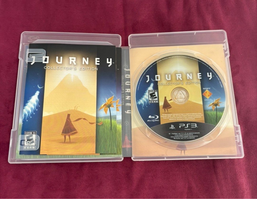 RARE! JOURNEY COLLECTOR'S EDITION PS3 (Category: PlayStation) located in Manila. Submitted by blissful_bargain_bazaar (Listing ID 1370737180, Image 3). Description: Title: JOURNEY COLLECTOR'S EDITION Genre: EXPERIENCE THE WONDER OF THIS CRITICALLY-ACCLAIMED GAMING MASTERPIECE. FEATURING STUNNING VISUALS, HAUNTING MUSIC, AND INNOVATIVE ONLINE COOPERATIVE GAMEPLAY, JOURNEY™ DELIVERS A UNIQUE INTERACTIVE GAME EXPERIENCE LIKE NO OTHER. BONUS CONTENT 