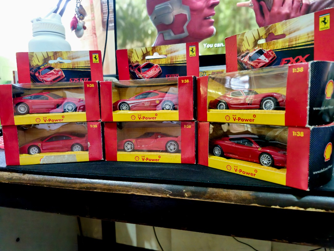 Shell V-Power Ferrari Model Cars (6 pcs, 1:38 Scale), Hobbies & Toys ...