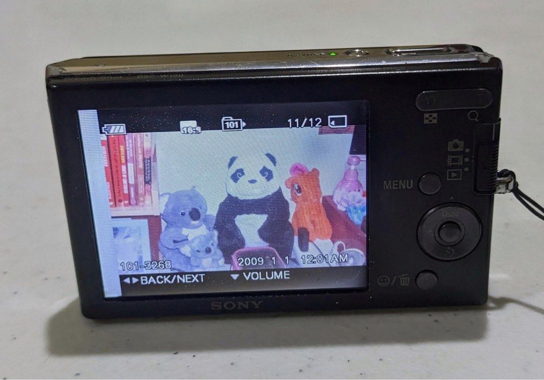 Sony Cybershot DSC W190 Digital Camera (Digicam) (Category: Cameras) located in Pasig City. Submitted by _mathilda (Listing ID 1370781043, Image 3). Description: 📸 Sony Cybershot DSC W190 — 12.1 Mega Pixels — 3x Optical Zoom — Image Stabilization — ISO: 100-3200 — Body Condition: 6/10 — LCD issue, signs of usage, and small spot on lens — Crisp photo quality — Fully functional (all buttons + flash working) — Shooting Modes: • Auto, Program, Scene