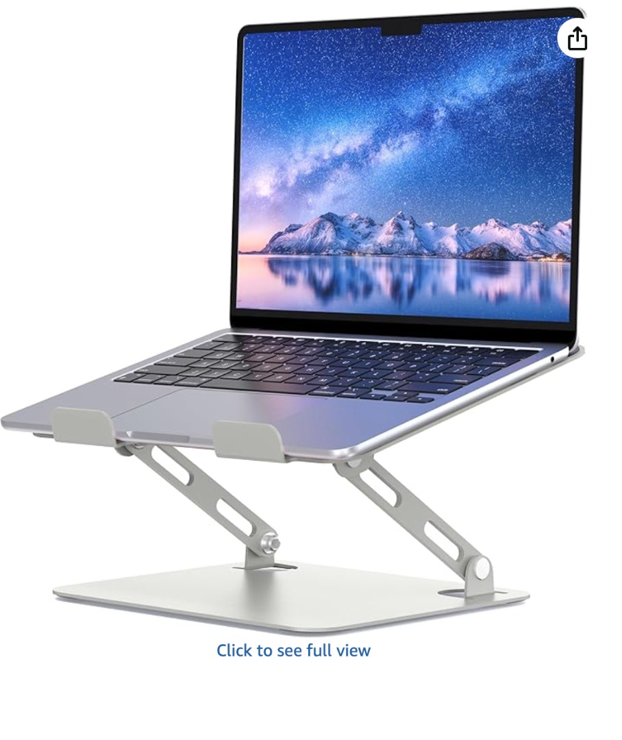 SOUNDANCE Adjustable Laptop Stand, Portable Laptop Riser for Desk ...