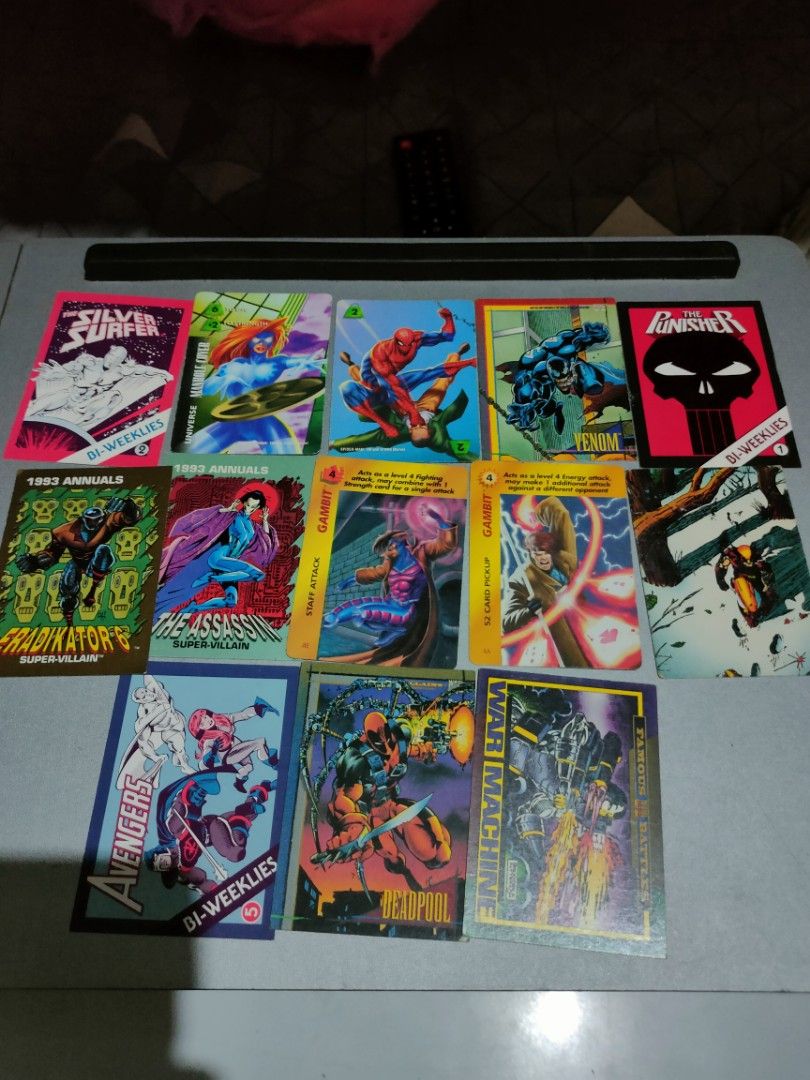 standard size trading cards marvel,dc and others (Category: Raw Singles) located in Pasig City. Submitted by laruannijearly (Listing ID 1370724279, Image 2). Description: price is per picture set.