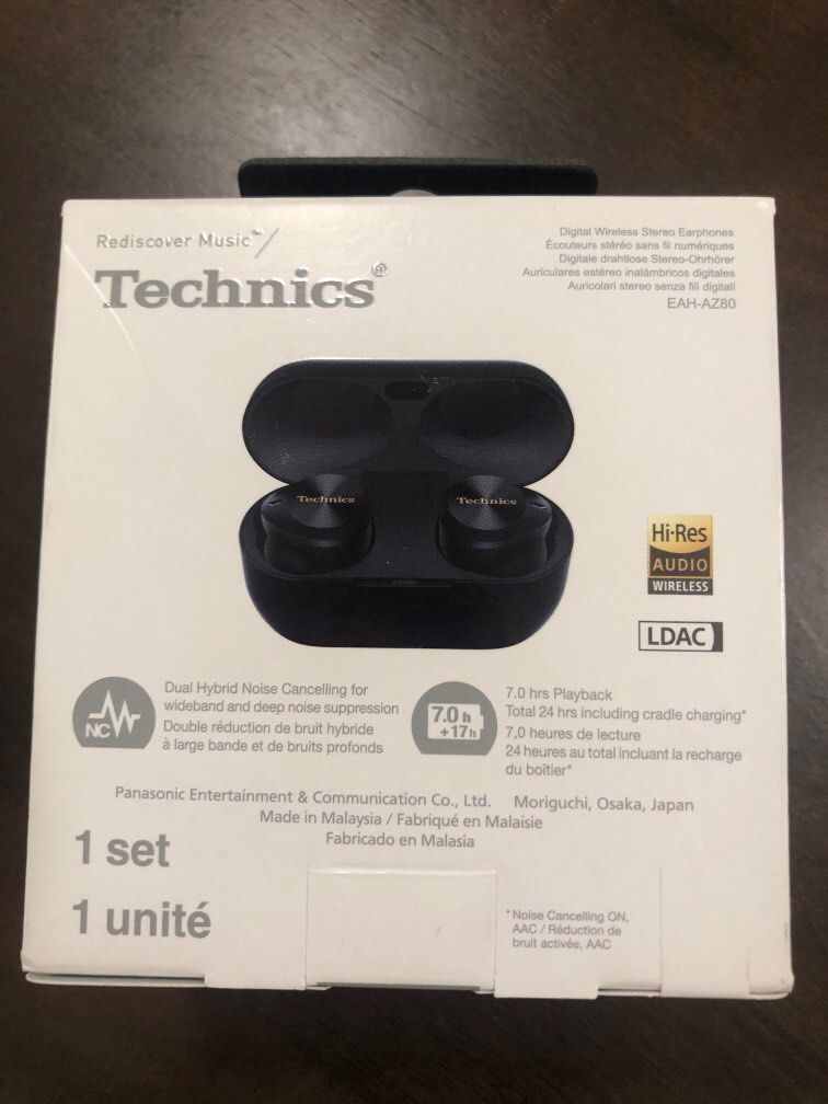 Technics AZ80 (Category: Earphones) located in Kuala Lumpur. Submitted by bearsquarearmoire (Listing ID 1370696147, Image 2). Description: Brand new in box with 1 year warranty.