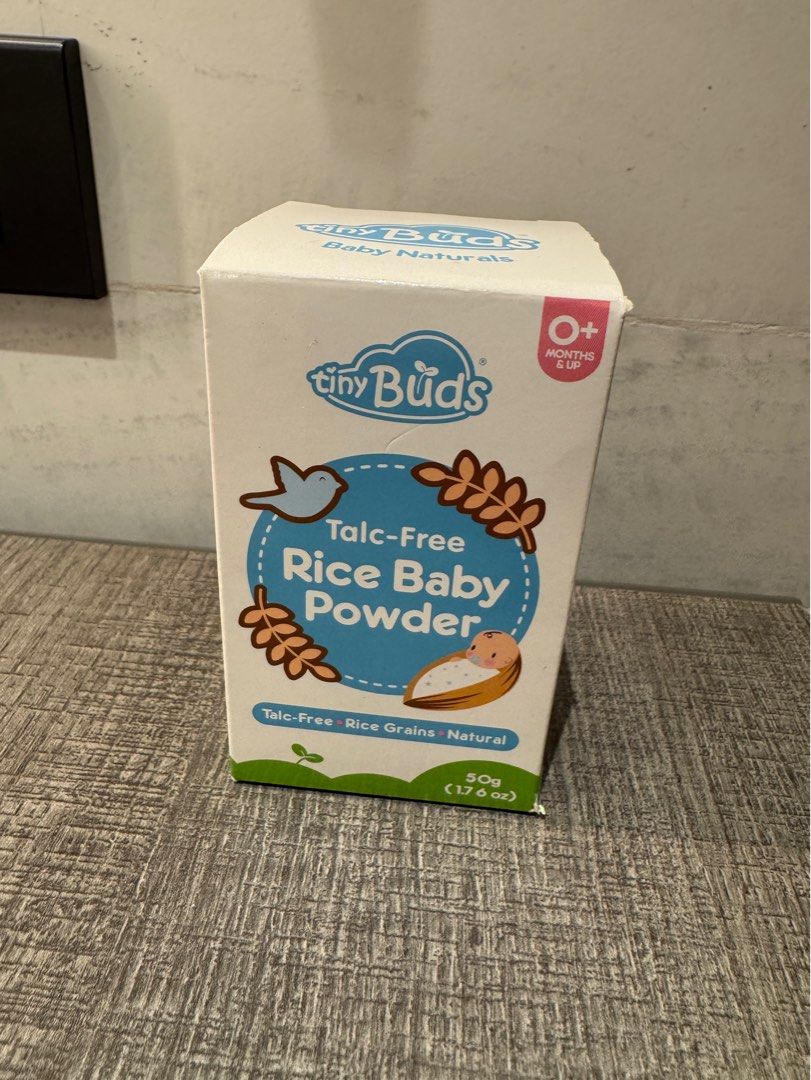 Tiny Buds Talc Free Rice Baby Powder (Category: Baby Toiletries & Grooming) located in Makati City. Submitted by kytriestosell (Listing ID 1370702858, Image 1). Description: - authentic Tiny Buds baby powder - never used.