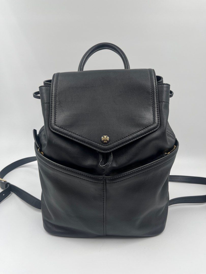 Tory Burch Landon Flap Backpack Black GHW (Category: Luxury Bags & Wallets) located in Manila. Submitted by patrickmaningas (Listing ID 1370754495, Image 2). Description: Comes with Original Dustbag.