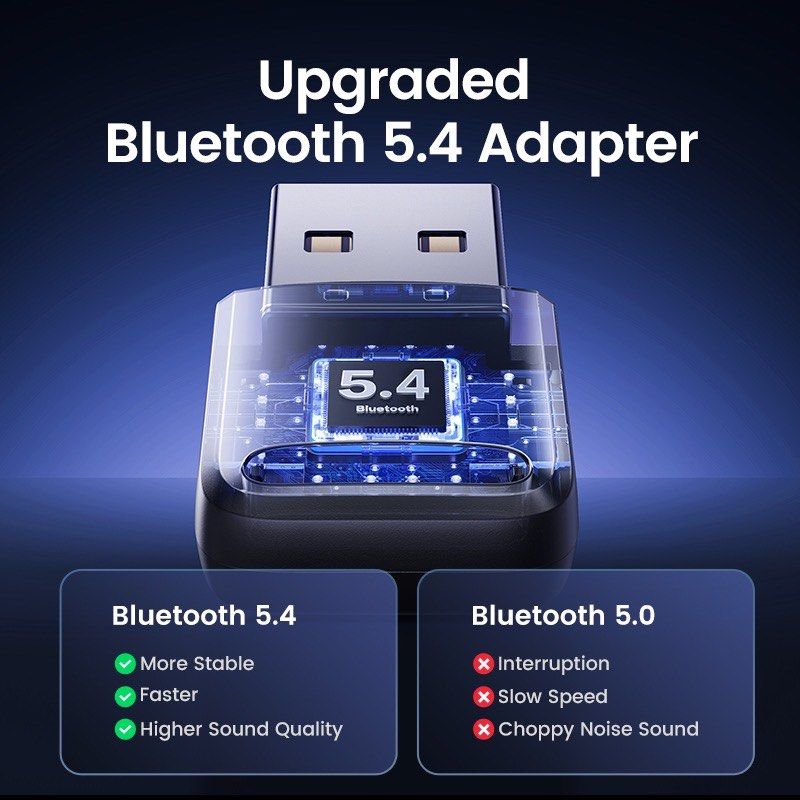 UGREEN Bluetooth 5.4 Adapter PC Computer Bluetooth Adapter for Mouse Keyboard Compatible with Win 11/10/8.1 (Category: Cables & Adaptors) located in Mandaluyong City. Submitted by ebsor (Listing ID 1370662617, Image 2). Description: For Sale: UGREEN Bluetooth 5.4 Adapter PC Computer Bluetooth Adapter for Mouse Keyboard Compatible with Win 11/10/8.1.