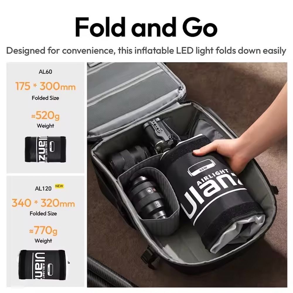 Ulanzi AL120 120W Inflatable LED Air Tube Light for Camera Studio Photography63057389969027112