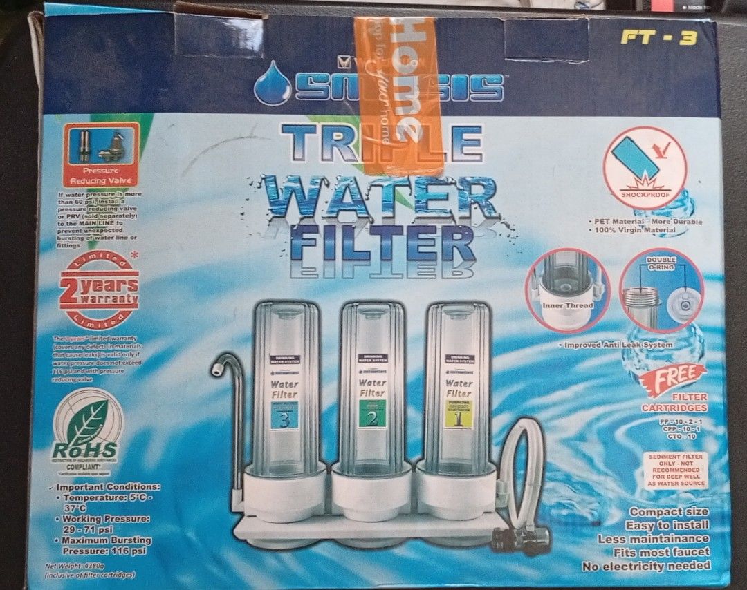 Water filter (Category: Water Purifiers & Dispensers) located in Las Pinas. Submitted by aurora_borealis1 (Listing ID 1370788990, Image 1). Description: slightly used (only once).