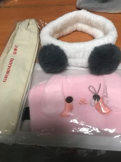 Sofa company's souvenir eye mask, headband, stainless steel straw with cleaning kit $100 at MTR station pickup64225815120258110