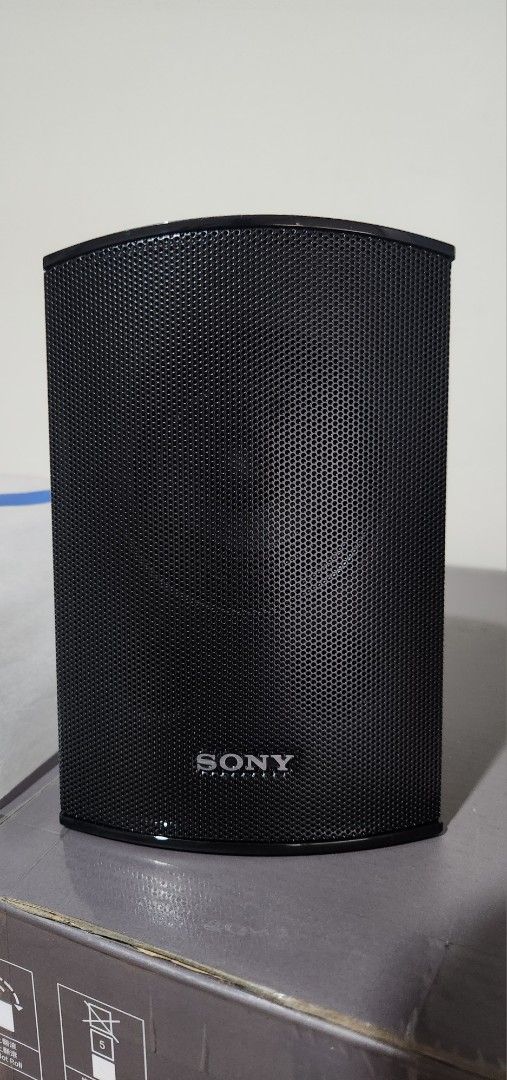 2 pcs sony speakers (Category: Soundbars, Speakers & Amplifiers) located in Manila. Submitted by janaminmin (Listing ID 1370799375, Image 1). Description: brand new Sony 2 pcs Surround Speakers TS111. size -aporox 7 inches height. pls see last picture ( shot beside electric fan blade ).