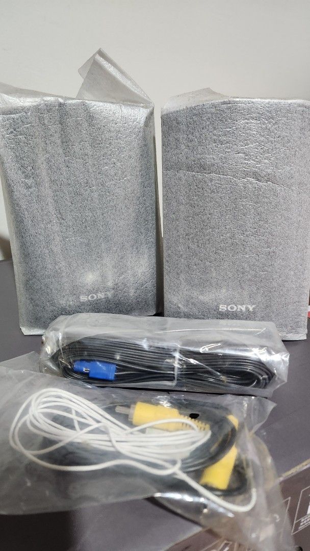 2 pcs sony speakers (Category: Soundbars, Speakers & Amplifiers) located in Manila. Submitted by janaminmin (Listing ID 1370799375, Image 2). Description: brand new Sony 2 pcs Surround Speakers TS111. size -aporox 7 inches height. pls see last picture ( shot beside electric fan blade ).