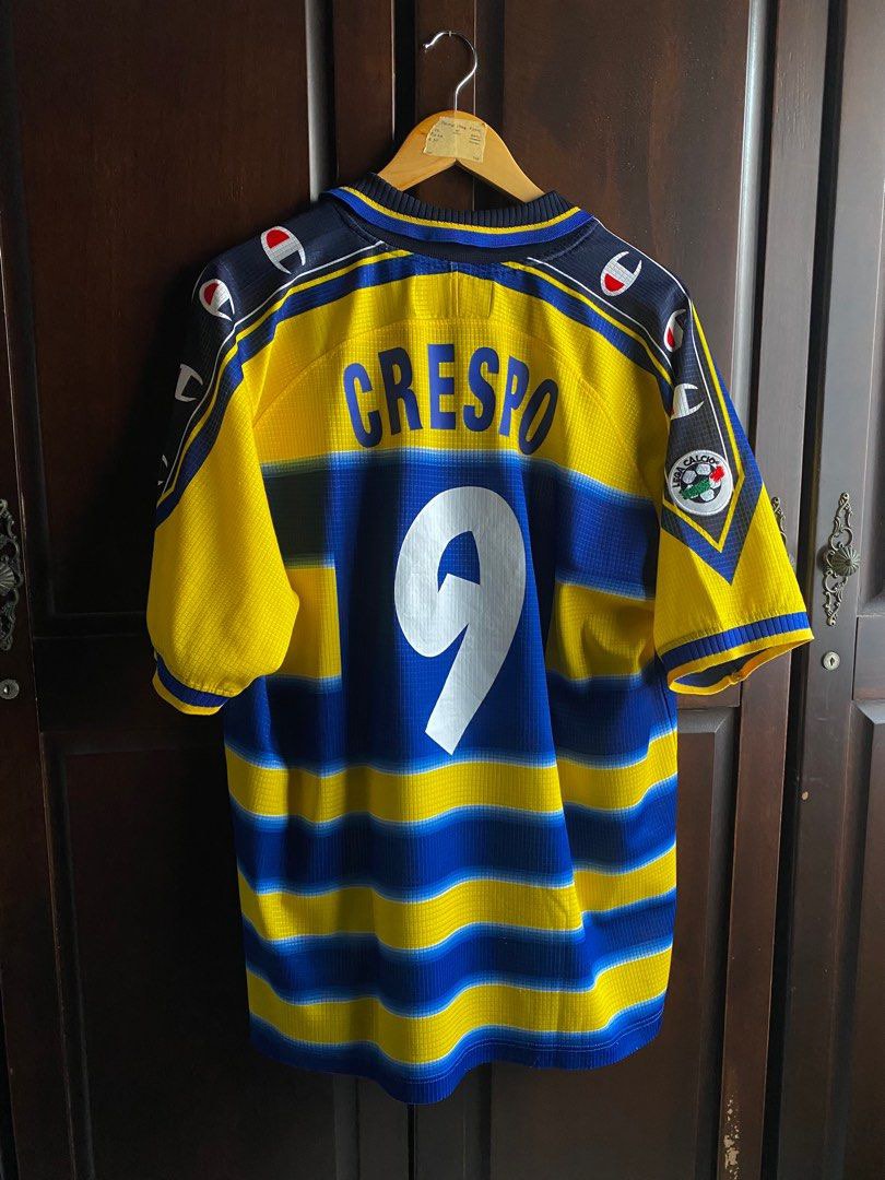 PARMA 1998 1999 CRESPO 9 HOME SERIE A LONG SLEEVE SHIRT Very Good Size L Copy
