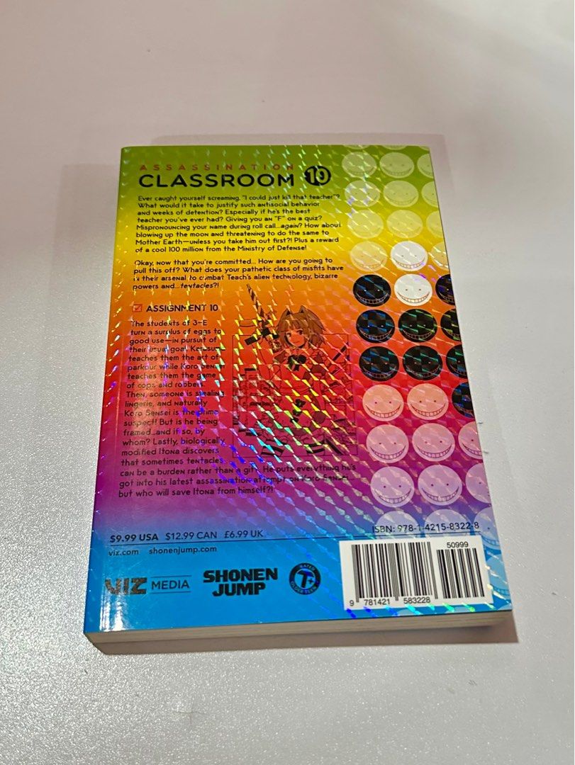 ASSASSINATION CLASSROOM Vol 10 (Category: Comics & Manga) located in Quezon City. Submitted by m.heart (Listing ID 1370841409, Image 2). Description: 📚 Assassination Classroom English Manga - Volume 10 (Viz Manga Official Publisher) 💸‼️SALE Price: ₱299 (NEGOTIABLE) 💸 OG price: ₱526 📌 Condition: like NEW, bought then kept on shelf, no visible damage. RFS: decluttering, need of funds MOP: GCASH payment only MOD: Grab / Lalamove 🛵 Shipping fee 