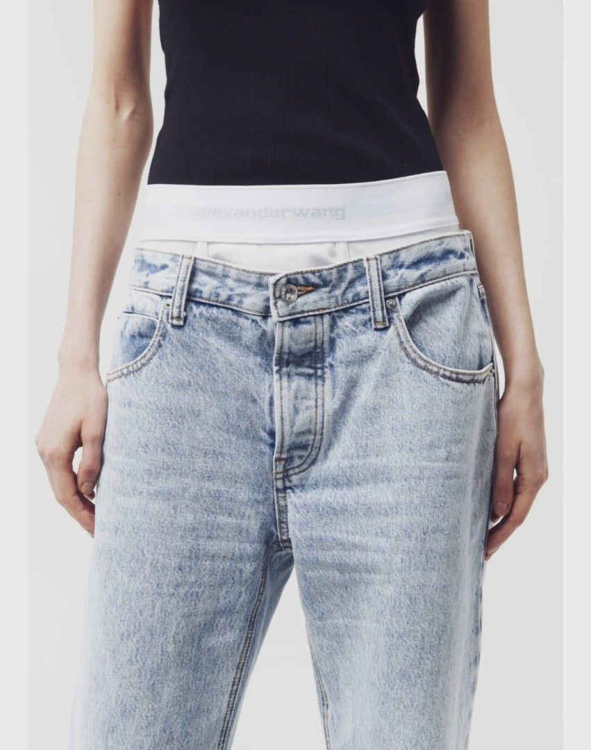Authentic alexander wang lightwash straight jeans sz 30 (Category: Jeans) located in Donsol. Submitted by saksthriftavenuebyluckymaria8 (Listing ID 1370846941, Image 2). Description: Authentic Alexander Wang Lightwash Denim Highwaisted Pants Size 28- 30 Waist 14-16in Hips 21 in Length 43in Inseam 31.5in Thigh 10in Leghole 10inn Crotch 15in Excellent used condition Stretchable waist Highly fashionable.