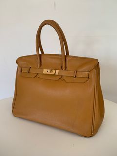 Birkin 35 brown gold hardware Hermes vintage