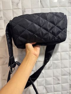 Black Nylon Shoulder / Crossbody Bag (NOT Agnes B, Porter)63014730492546115