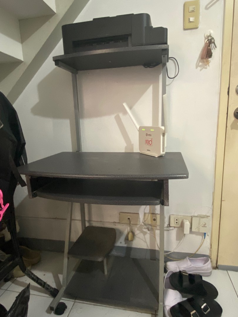 Computer Table with Printer Rack, Furniture & Home Living, Office ...