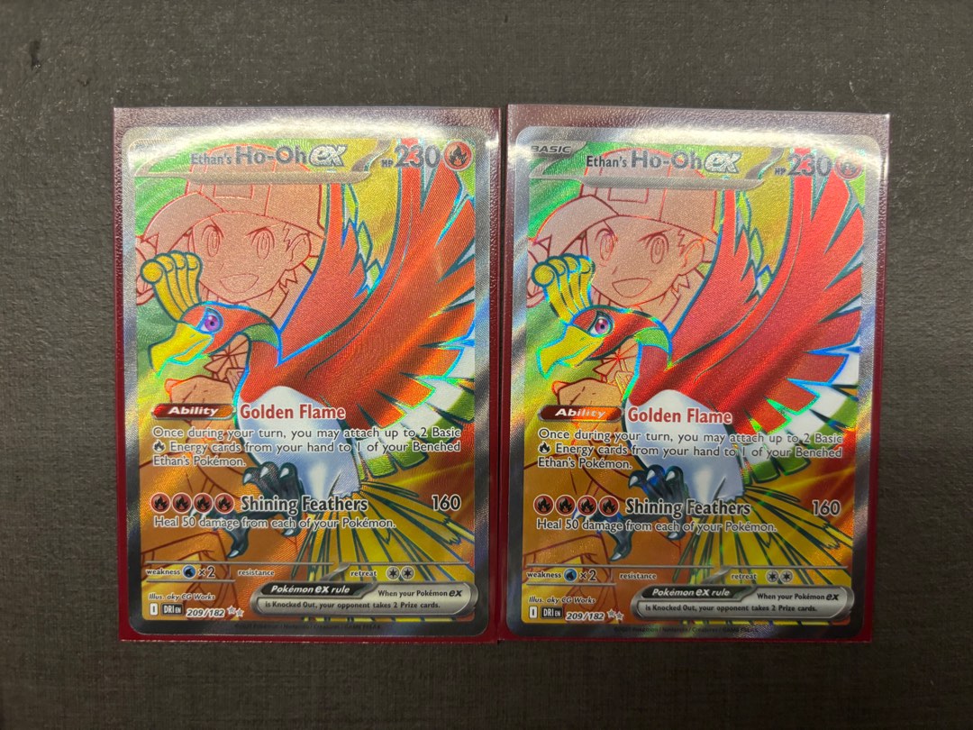 Ethan's HoOh Ex 209/182 Full Art Pokemon Destined Rivals, Hobbies