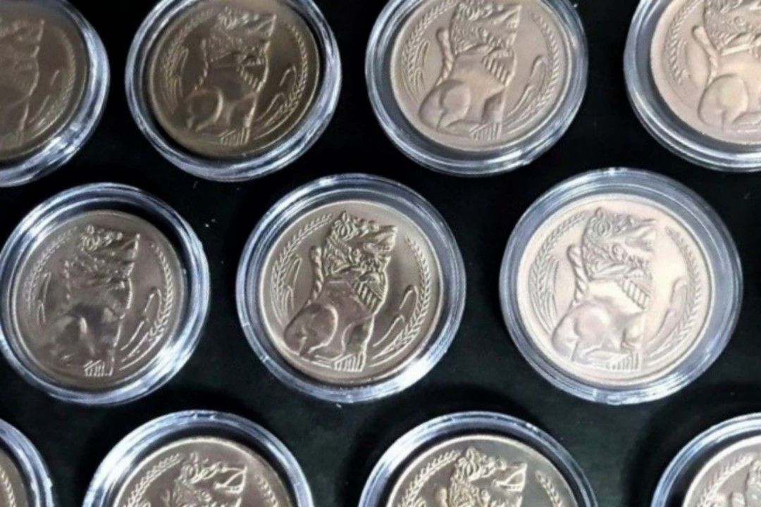 FULL 19 PIECE SET 1967-1985 $1-DOLLAR SINGAPORE LION HEAD COIN SERIES ...