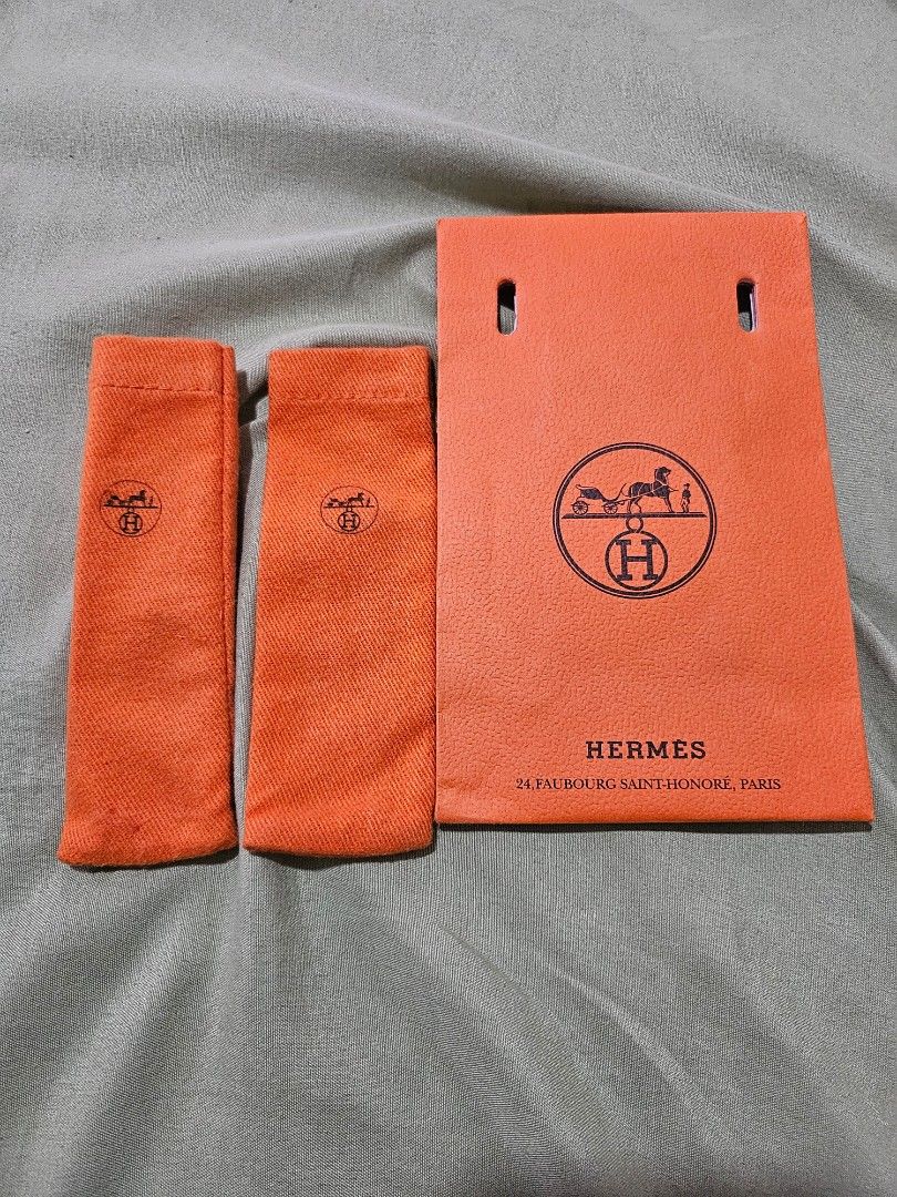 Hermes pouches with paperbag (Category: Luxury Accessories) located in Quezon City. Submitted by brandedthingsforless (Listing ID 1370864341, Image 1). Description: authentic 2 mini pouch and 1 mini paperbag sf to be shoulderedbybuyers preloved.