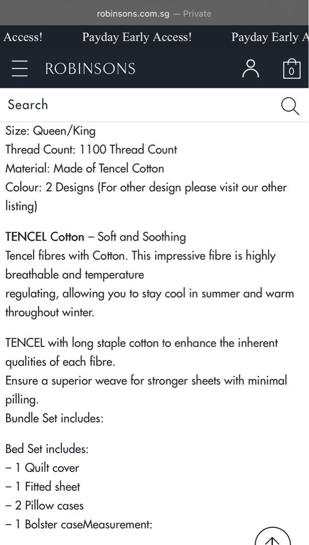 Intero Gallery CELEST Tencel Cotton Solid 1100TC Bed Set – Smoke Blue (Category: Bedding & Towels) located in Singapore. Submitted by smackshop (Listing ID 1370919905, Image 3). Description: Queen size.