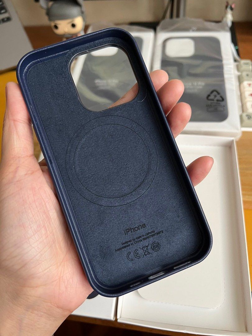 iPhone 14 Pro Magsafe Leather Case (Category: Cases & Sleeves) located in Manila. Submitted by mercedgret74092 (Listing ID 1370941215, Image 2). Description: Available for iPhone 14 pro up to 16 pro max Screen protector also available -Matte -Clear -Privacy.