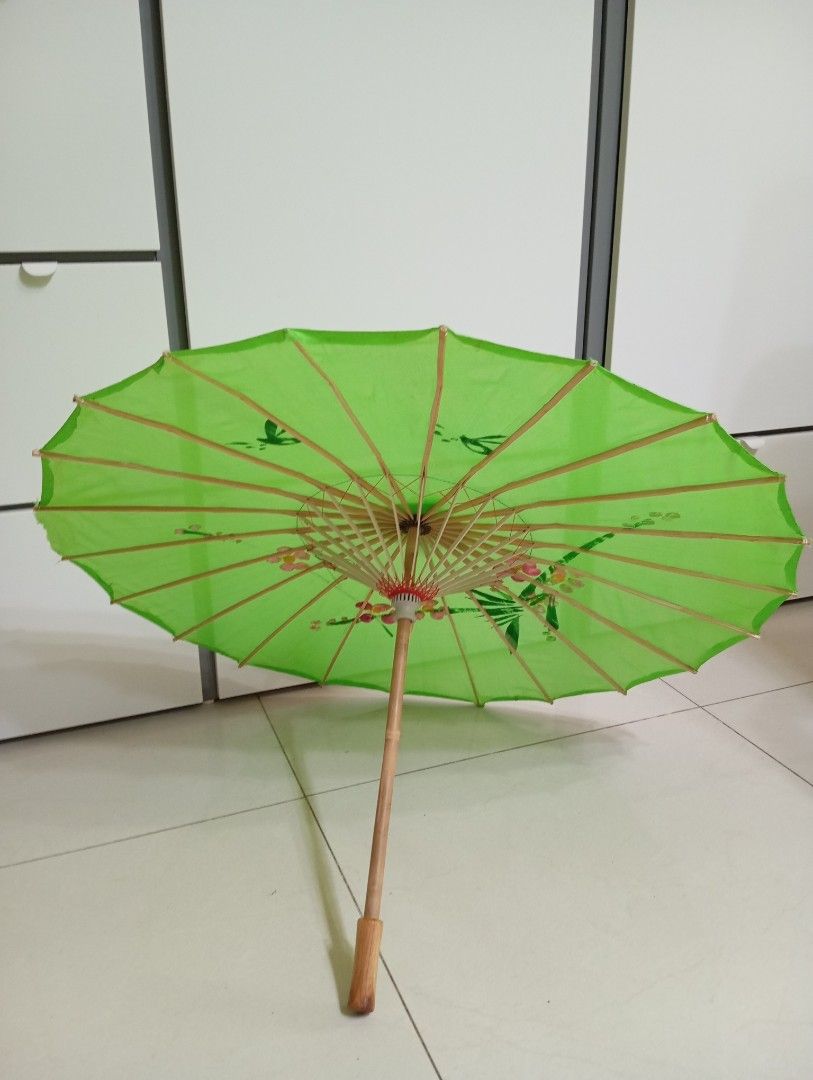 Japanese Umbrella (Category: Umbrellas) located in San Juan City. Submitted by maias.secret (Listing ID 1370953120, Image 2). Description: * This Japanese Umbrella is color apple green with a little bit designed. * One fold. * This is made by wood, bamboo and fabric. * Reason for Selling; not needed. * With freebie if you buy worth 400 and up in our shop. * You can pay thru G cash,Pay Maya or Bank transfer..