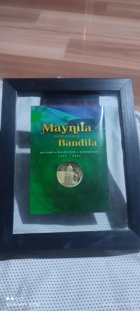 MANILA COMMEMORATIVE TOKEN IN GLASS FRAME (Category: Currency) located in Quezon City. Submitted by mogan27 (Listing ID 1370917627, Image 3). Description: MANILA COMMEMORATIVE TOKEN IN GLASS FRAME 1500 FREE SHIPPING 2PCS AVAILABLE.