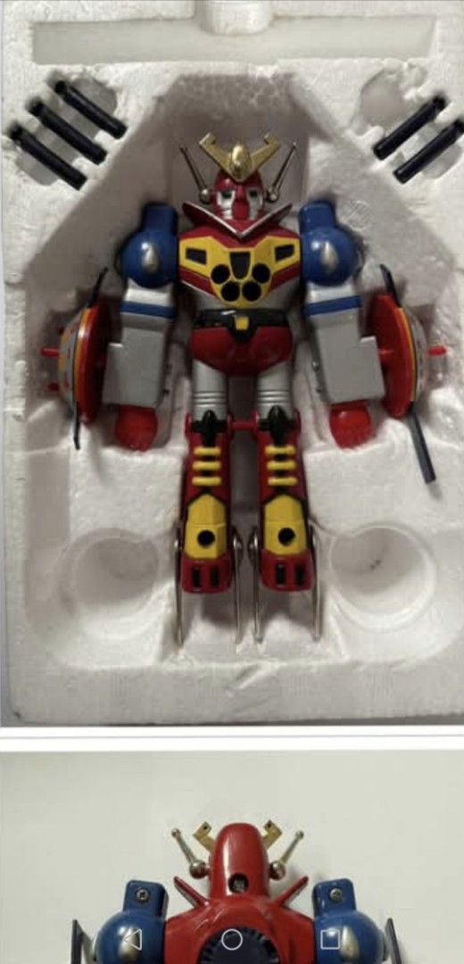 MEKANDA ROBO DIECAST (Category: Vehicle & Diecast Models) located in Manila. Submitted by genesis11_21 (Listing ID 1370947023, Image 3). Description: Vintage Zincron MEKANDA ROBO DIECAST Hieght 6 inches NO broken parts, with 5 missiles Robot condition 9/10 Gary 09178473482 Mop gcash, cash, bank transfer.